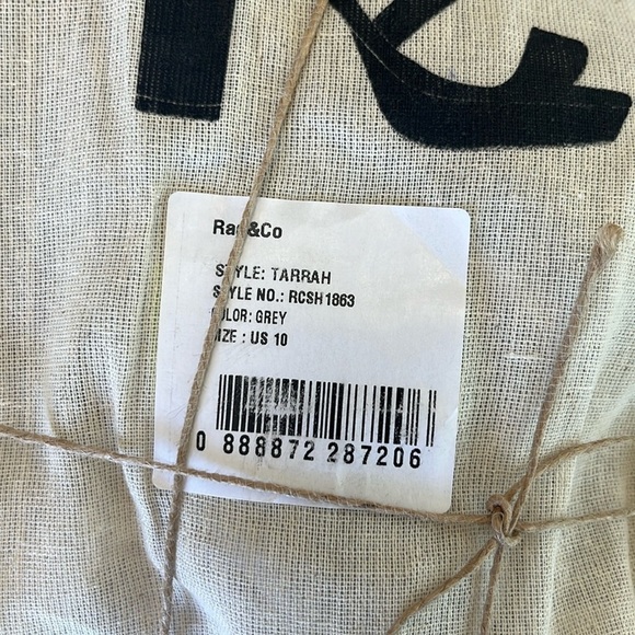 Rag & Co TARRAH Grey Stacked Heel Mules With Adjustable Buckle - Picture 6 of 7